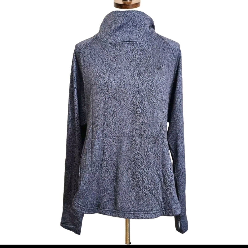 LULULEMON Women's Sz 12 Blue Pick Up the Pace Long Sleeve Hoodie Longsleeve Top